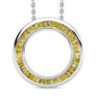 Gelber Diamant P Schmuckset 925 Silber platiniert ca. 0,25 ct.