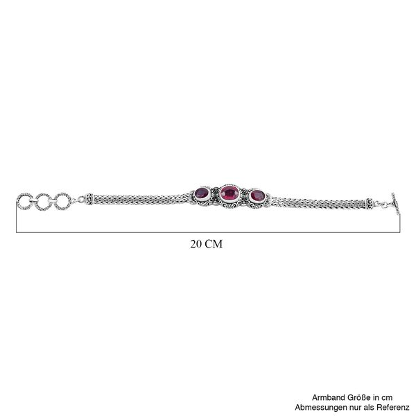 Royal Bali Kollektion - Afrikanisches Rubin-Armband, 19 cm - 6 ct. image number 4