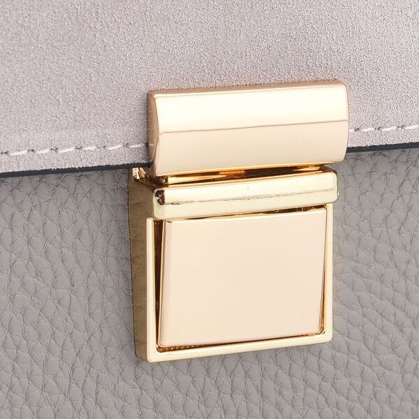 100% Echtleder Clutch mit RFID Schutz, Grau image number 7