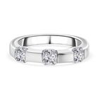 Moissanit Ring 925 Silber rhodiniert (Größe 18.00) ca. 1.05 ct
