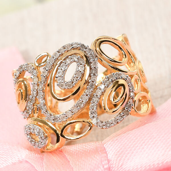 Weißer Diamant P Ringe 925 Silber ca. 0,33 ct. image number 2