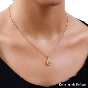 AA Ceylon kaiserlicher Granat und Diamant-Anh&auml;nger - 1,66 ct.