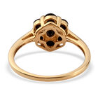 Schwarzer Spinell Ring 925 Silber vergoldet  ca. 1,13 ct image number 5