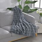 Rabbit fur double layer blanket 100% polyester (knitted) size:150*200cm weight: around 2.3kg