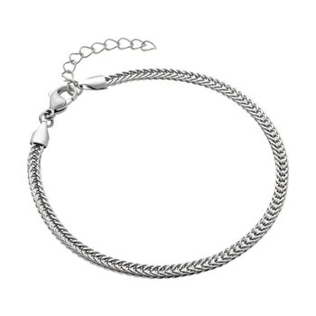 Fuchsschwanz Armband, ca. 19 cm, 316L Edelstahl ca. 4,30g, silberfarben