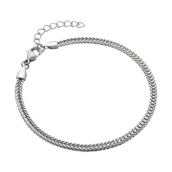 Fuchsschwanz Armband, ca. 19 cm, 316L Edelstahl ca. 4,30g, silberfarben image number 3