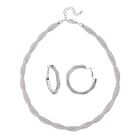 Weißer Kristall Schmuckset Reines Messing