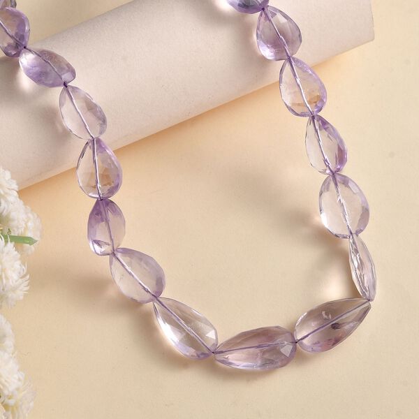 AAA Rosa Amethyst Halskette, 45 cm - 216 ct. image number 2