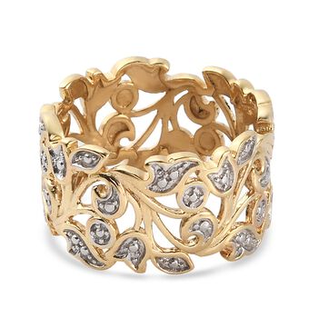 Diamant Ring 925 Silber vergoldet (Gr&ouml;&szlig;e 16.00)