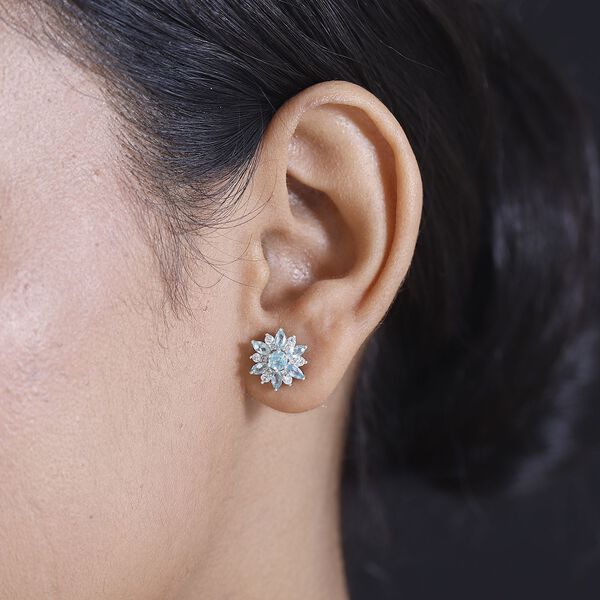 AA Lagunen Apatit und Zirkon Ohrringe - 2,05 ct. image number 3