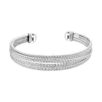 Designer Inspirierter Armreif, ca. 19 cm, silberfarben