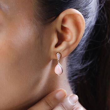 AA rosa Opal Ohrringe - 5,90 ct.