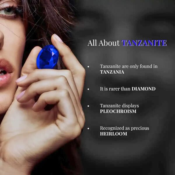 RHAPSODY zertifiziert und gepr&uuml;ft AAAA Tansanit und VS-EF Diamant Ring in 950 Platin - 4 ct. image number 3