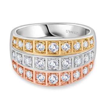 D&rsquo;Joy Moissanit dreifarbiger Ring - 1 ct.