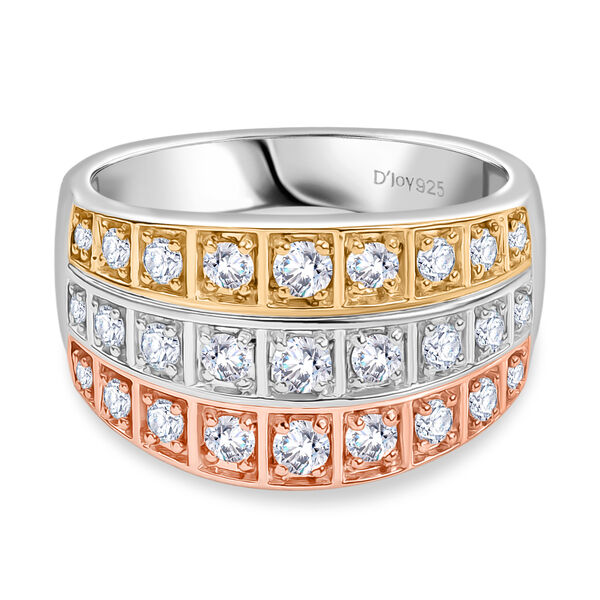 D&rsquo;Joy Moissanit dreifarbiger Ring - 1 ct.