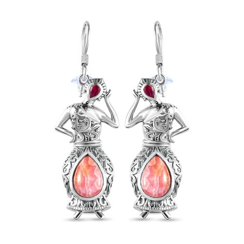 Rhodochrosit und afrikanische Rubin-Ohrringe - 9,28 ct. image number 0