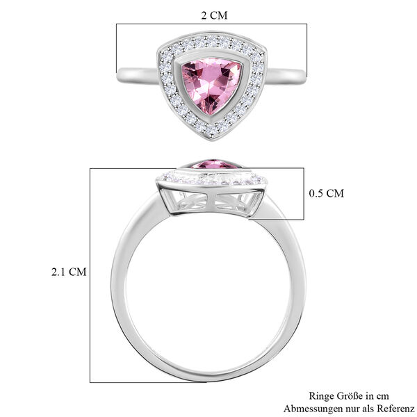 LUSTRO STELLA - rosa und weißer Zirkonia-Ring, 925 Silber  ca. 1,50 ct image number 7