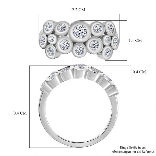 LUXURIANT DIAMOND - Lab Grown Diamant SI Ring 925 Silber rhodiniert (Größe 18.00) ca. 1.00 ct image number 6