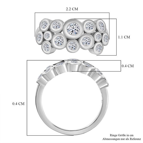 LUXURIANT SI Labor Diamant Ring, 925 Silber rhodiniert - 1 ct. image number 6
