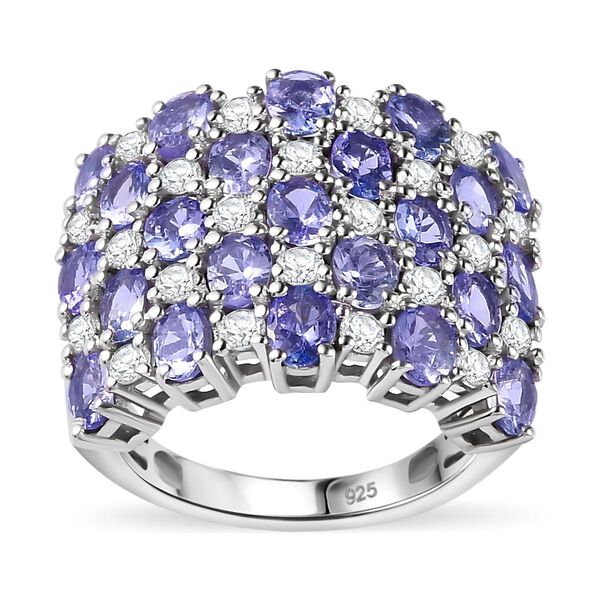 Tansanit und Zirkon Ring - 5,75 ct. image number 6