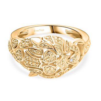 EverTrue Ring mit Zirkon-Akzenten in Goldton