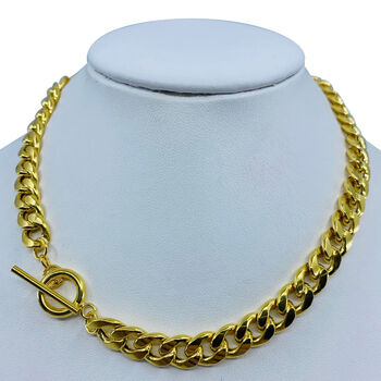 Italienische Panzer-Collier, ca. 45 cm, 925 Silber vergoldet ca. 29,17g