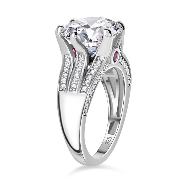 Moissanit und afrikanischer Rubin-Ring - 5,57 ct. image number 6