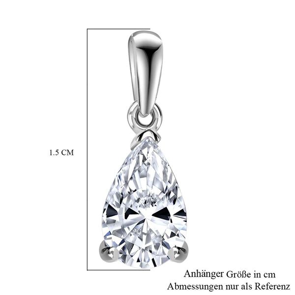 LUXURIANT SGL zertifizierter VS-EF Labor Diamant Anh&auml;nger in 950 Platin - 0,50 ct. image number 3