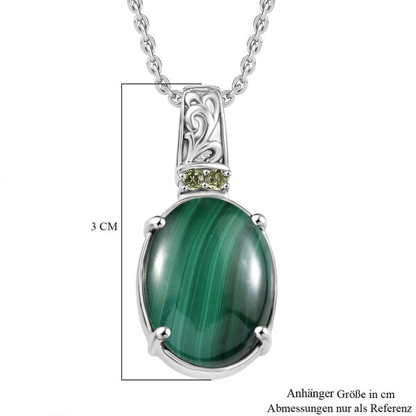 Malachit, Peridot Schmuckset Edelstahl ca. 11.10 ct image number 6