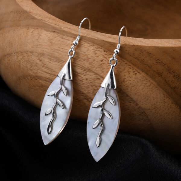 Royal Bali Kollektion - Perlmutt Ohrh&auml;nger 925 Silber&nbsp; image number 2