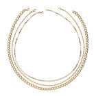 3er-Set, Halskette, ca. 50 cm, Edelstahl vergoldet