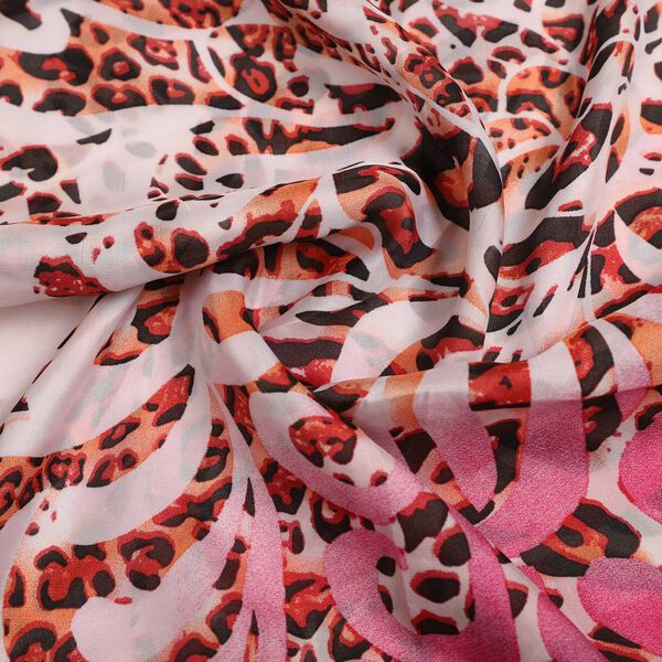 100% nat&uuml;rlicher Satin Seiden Schal, Rosa image number 6