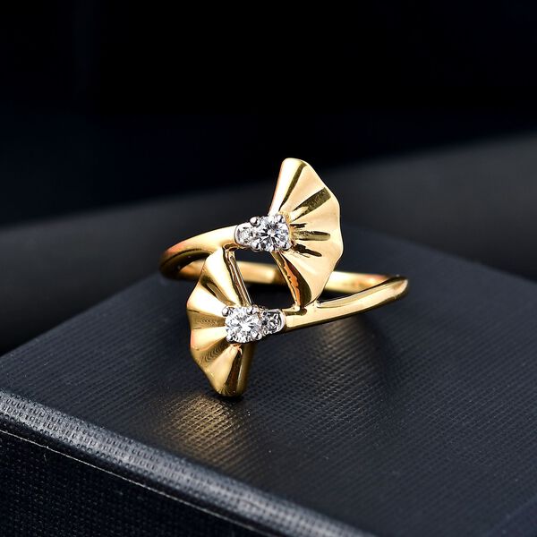 GP Italian Garden Kollektion- SI Labor Diamant  und Kanchanaburi blauer Saphir-Ring - 0,27 ct. image number 2