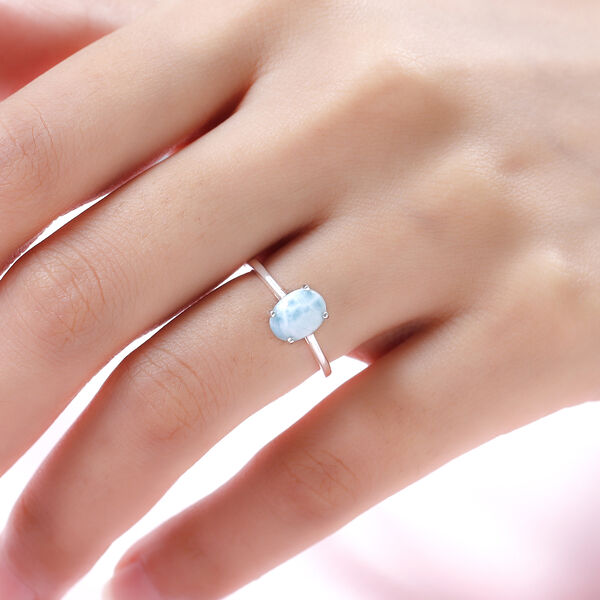 Larimar-Ring, 925 Silber  ca. 1,48 ct image number 3