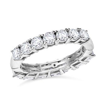 D'Joy Moissanit Ring, 925 Silber rhodiniert - 3,52 ct.