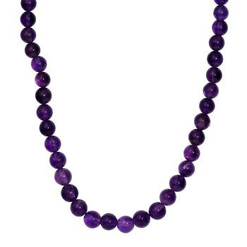 Afrikanischer Amethyst Halskette ca. 45 cm+ 5 cm Extender, Edelstahl ca. 220,00 ct.