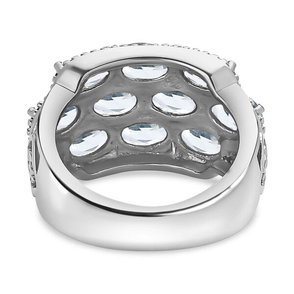 Himmelblauer Topas Ring Edelstahl (Gr&ouml;&szlig;e 17.00) ca. 5,49 ct image number 4