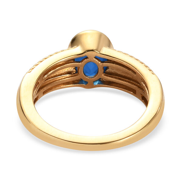 Ceylonfarbener Quarz-Ring, 925 Silber vergoldet - 1,41 ct. image number 7