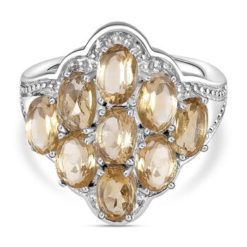 Citrin-Ring, (Gr&ouml;&szlig;e 16.00) Edelstahl, ca. 4,09 ct