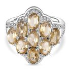 Citrin-Ring, (Größe 16.00) Edelstahl, ca. 4,09 ct