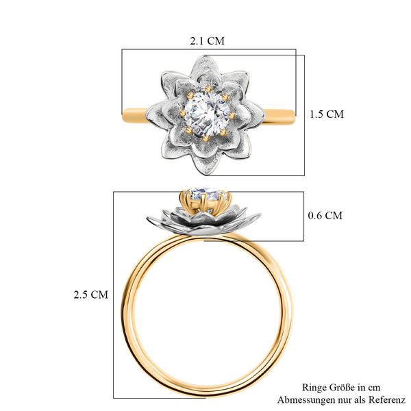 D&rsquo;Joy Moissanit zweifarbiger Ring - 0,43 ct. image number 7