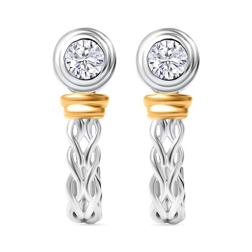 J Francis gefertigt mit SWAROVSKI-  Zweifarbige Swarovski Zirkonia Ohrringe image number 0