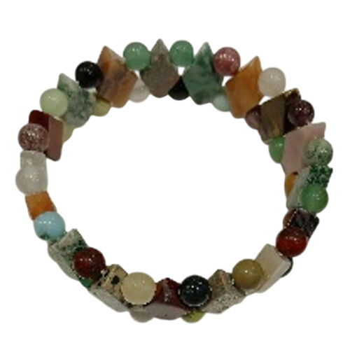 Mehrfarbiges Jaspis Armband, flexibel, ca. 142.50 ct image number 0