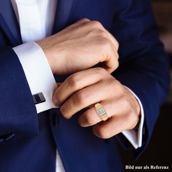 Wei&szlig;er Diamant Ring, 925 Silber Gelbgold Vermeil, (Gr&ouml;&szlig;e 19.00) ca. 0.50 ct