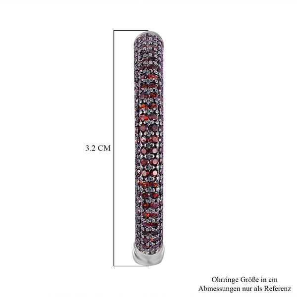 Rote Granat-Inside-Out-Creolen - 3,80 ct. image number 5