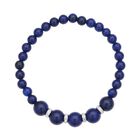 Lapislazuli Armband, ca. 19 cm, Edelstahl ca. 72.20 ct