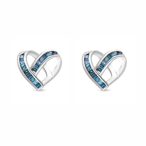 Blaue Diamant-Ohrstecker - 0,15 ct. image number 0