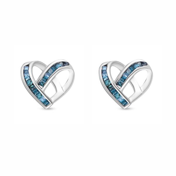 Blaue Diamant-Ohrstecker - 0,15 ct.