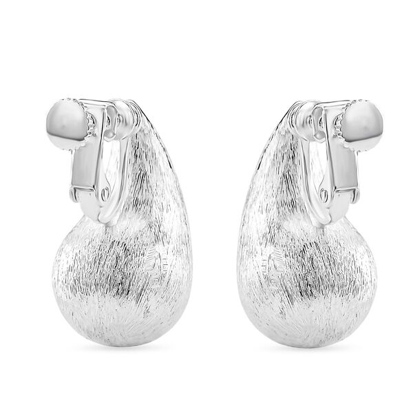 Designer-inspiriert- Tropfen Ohrringe, Messing, Silberfarben image number 5