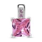 LUSTRO STELLA - Rosa Zirkonia Anhänger 925 Silber